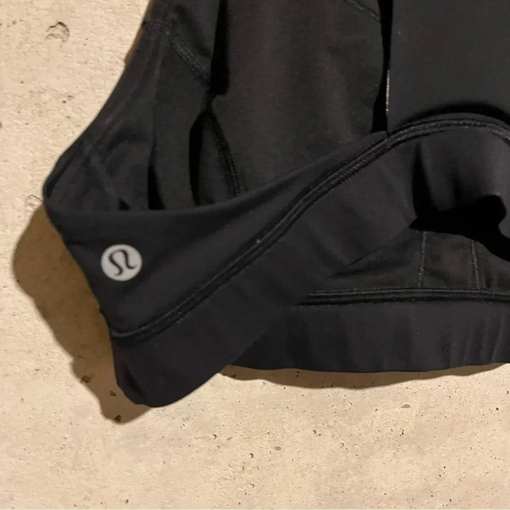 Lululemon Fast & Free Sports Bra Nulux Black Size 12 Unpadded Yoga W2AMIS